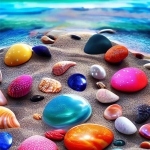 海滩的宝石绝美风景头像图片