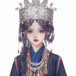 女生手绘民族风插画头像精选