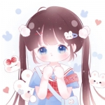 卡通人物可爱少女头像，呆萌又治愈
