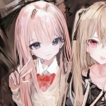 两个女生情侣头像百合，甜度超标预警
