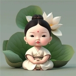 萌系女生必备！修身养性手绘可爱头像图片