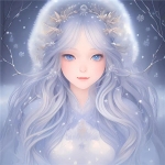 仙气满满的超美冰雪女孩动漫头像图片，冬日里的清新之选