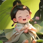 清新可爱又治愈的荷花女孩头像图片