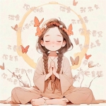 轻松自在没烦恼好运女生头像图片