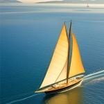 帆船唯美风景头像图片，感受海风的轻拂