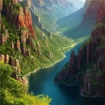 唯美峡谷风景头像图片欣赏，大自然的美学