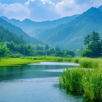 山水小湖清新风景头像图片