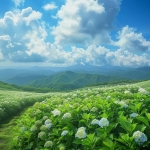 万里晴空山间风景头像图片