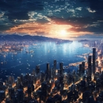 高楼林立现代化的城市风景头像图片
