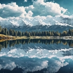宁静而壮观的山水风景头像图片