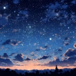 布满了星星美丽的星空景象头像图片