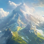 连绵的高山风景头像图片