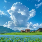 白云蓝天风景头像图片