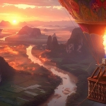 阳光照在大地的风景头像图片