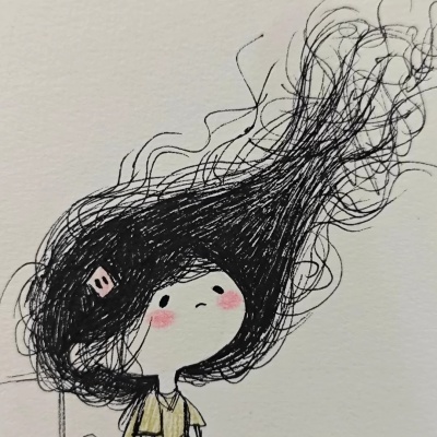 可爱手绘小女孩子头像图片