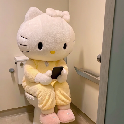 超萌来袭！Hello Kitty玩偶玩手机头像推荐