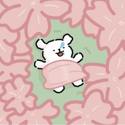 高清可爱线条小狗卡通情头 情侣日常头像百搭又甜蜜